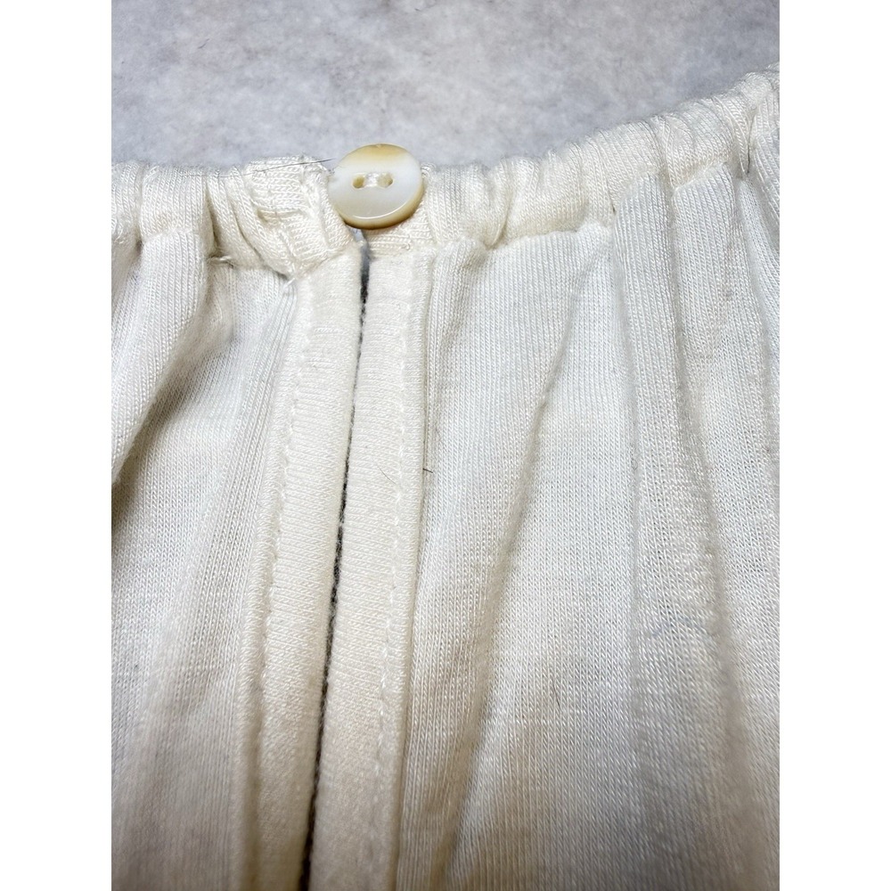 Skies Are Blue Embroidered Boho Peasant Dress Medium Floral Cream Tank - Picture 10 of 10